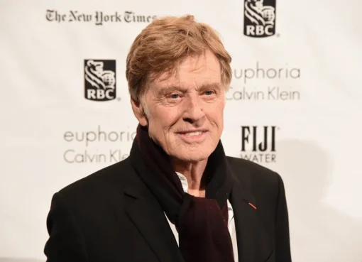 Robert Redford with a thoughtful expression, perhaps discussing environmental films.