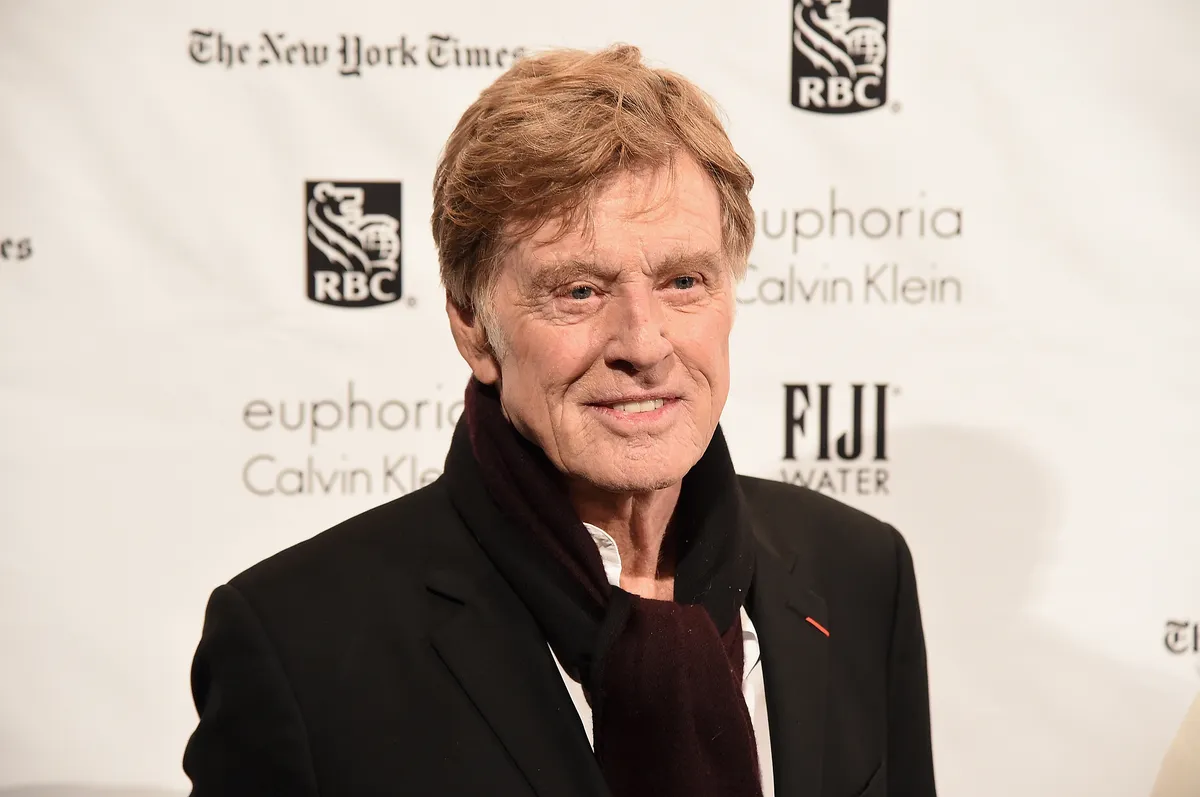 Robert Redford with a thoughtful expression, perhaps discussing environmental films.
