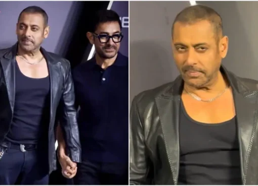 Salman Khan with a new hairstyle at an event.