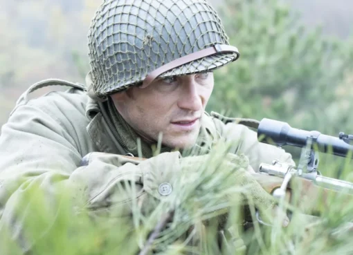 Scott Eastwood looking determined and dirty in a scene from the movie Lucky Strike.