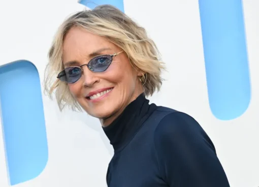 Sharon Stone looking thoughtful and elegant.