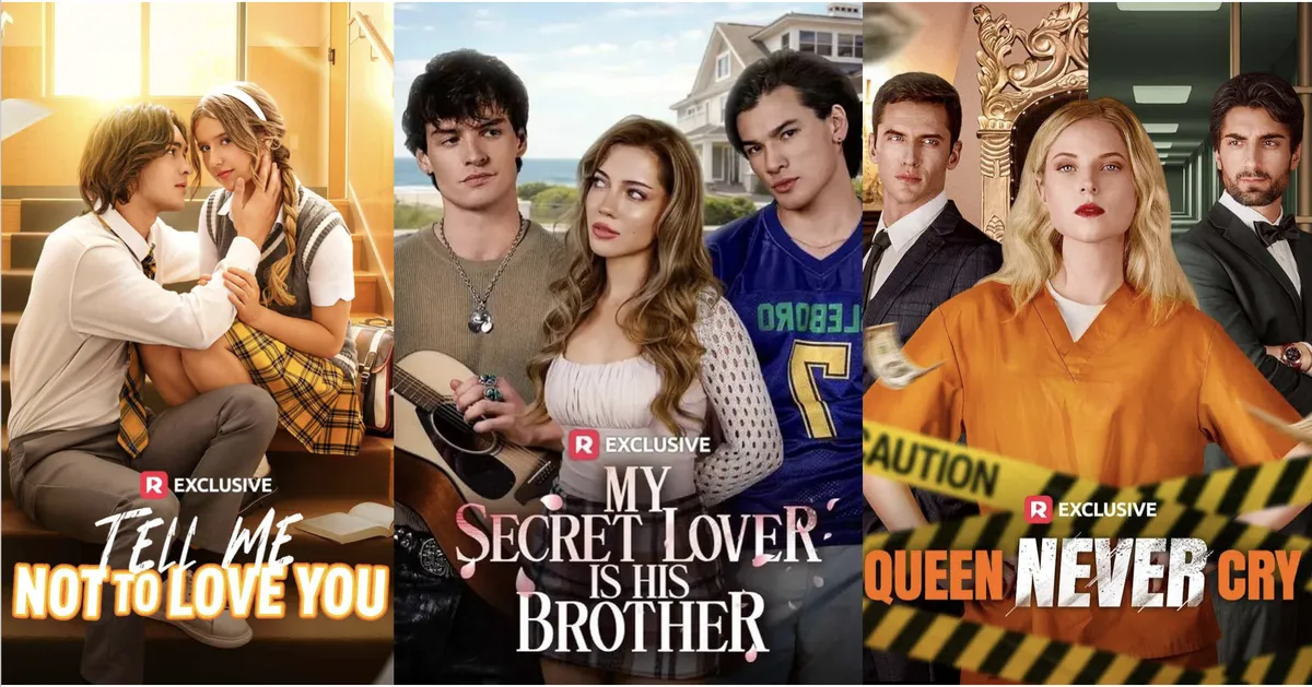 A graphic showing the logos of ReelShort and Showbox merging.