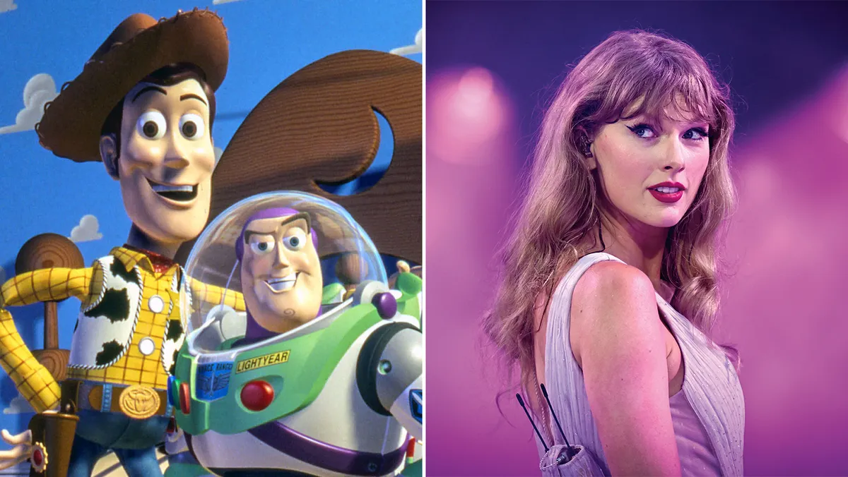 Taylor Swift performing with a nostalgic country aesthetic