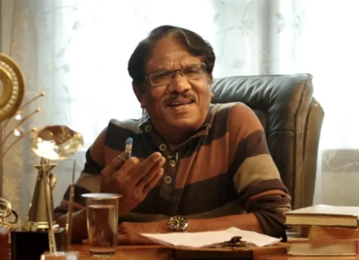 A photo of a distinguished Indian filmmaker, Bharathiraja.