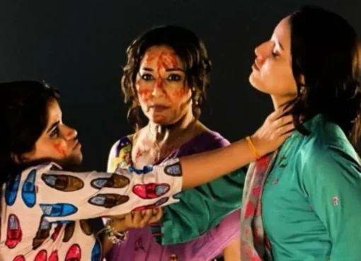 Triptii Dimri laughing and interacting with the crew behind the scenes on the set of 'Maa Behen'.