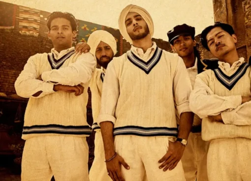 Vedang Raina in traditional attire during a song shoot.