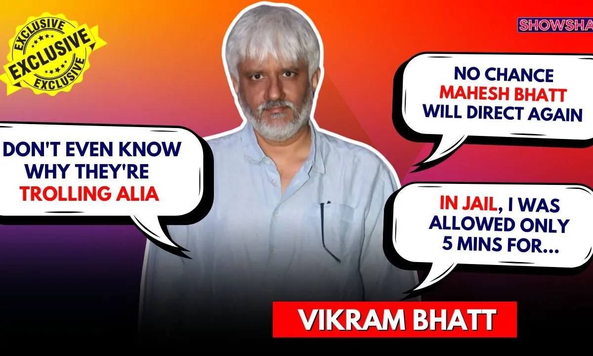Vikram Bhatt sitting during an interview talking about his new horror film