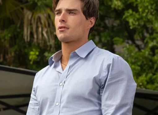 Michael Bradway looking serious during a scene from Every Year After