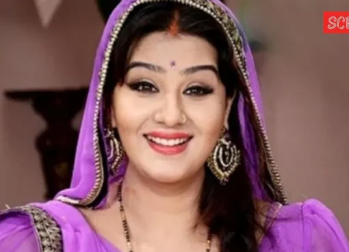 Shilpa Shinde looking thoughtful, with a confused expression as if in a perplexing situation.