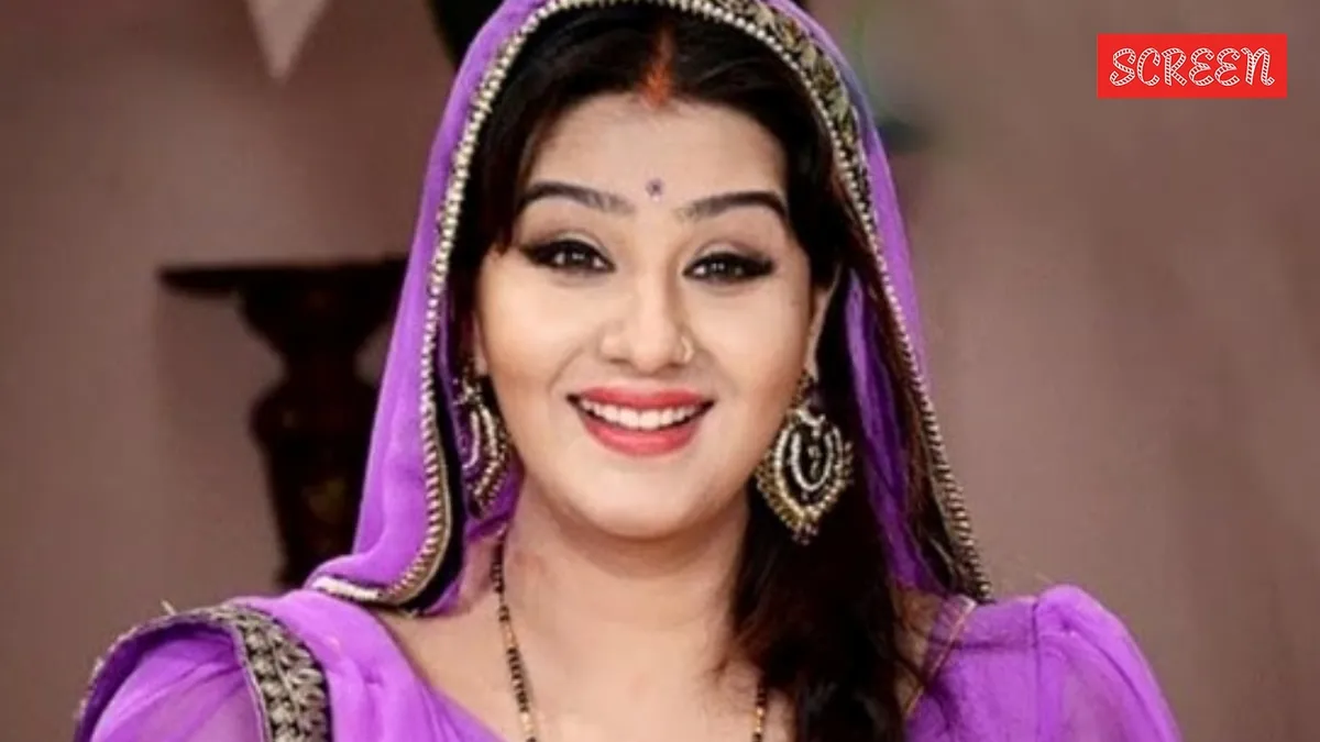 Shilpa Shinde looking thoughtful, with a confused expression as if in a perplexing situation.