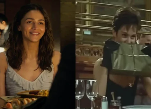 Alia Bhatt looking intense in a scene from the Alpha teaser.