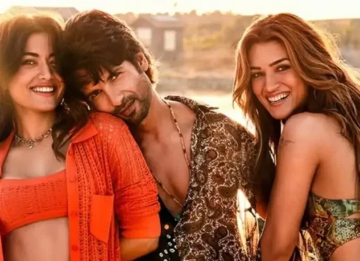 Shahid Kapoor from the movie Cocktail 2, smiling amidst vibrant colors.
