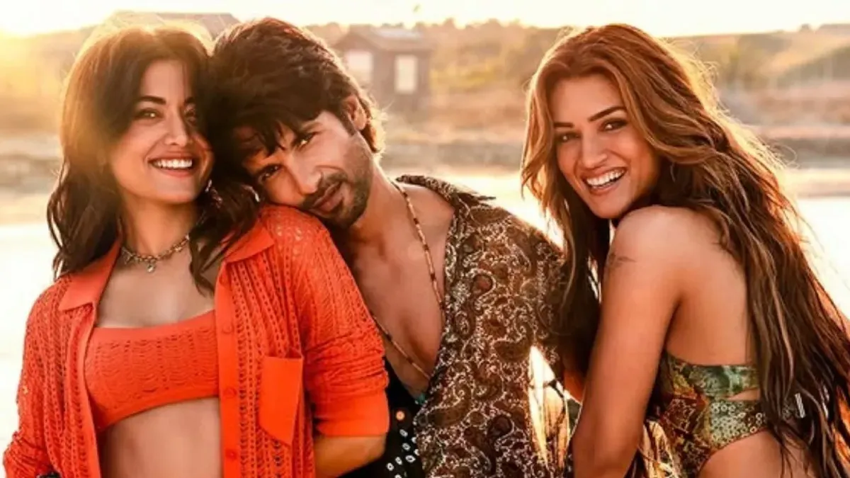 Shahid Kapoor from the movie Cocktail 2, smiling amidst vibrant colors.