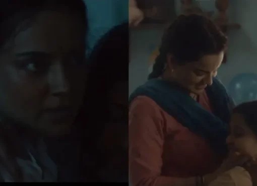 Still from the 'Bharat Bhhagya Viddhaata' trailer showing a moment of tension and resilience.