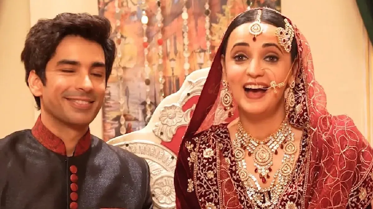 Still from the popular mini-series 'Qabool Hai' featuring Sanaya Irani and Mohit Sehgal.