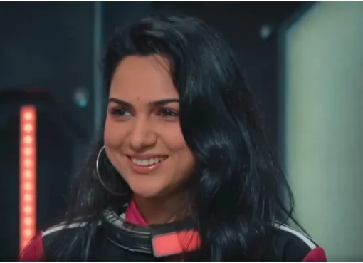 Akanksha Chamola looking confident during a television appearance