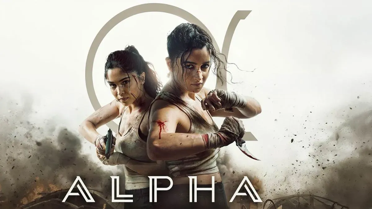 Alia Bhatt looking intense in a scene from her new movie Alpha