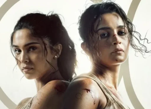 Alia Bhatt smiling in a promotional image for the movie 'Alpha'.
