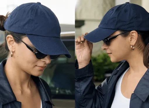 Alia Bhatt wearing an 'Alpha' baseball cap, looking stylish and ready for monsoon.