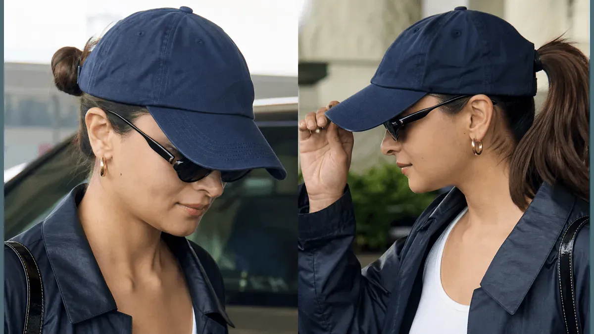 Alia Bhatt wearing an 'Alpha' baseball cap, looking stylish and ready for monsoon.