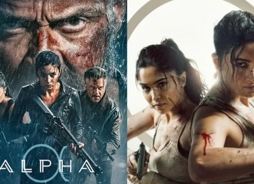 Alia Bhatt and Sharvari in a promotional photo for the movie Alpha.
