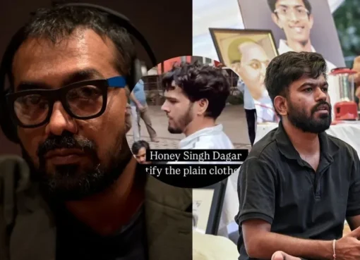 Anurag Kashyap reacts to images of a man in plain clothes beating students at a CJP protest.