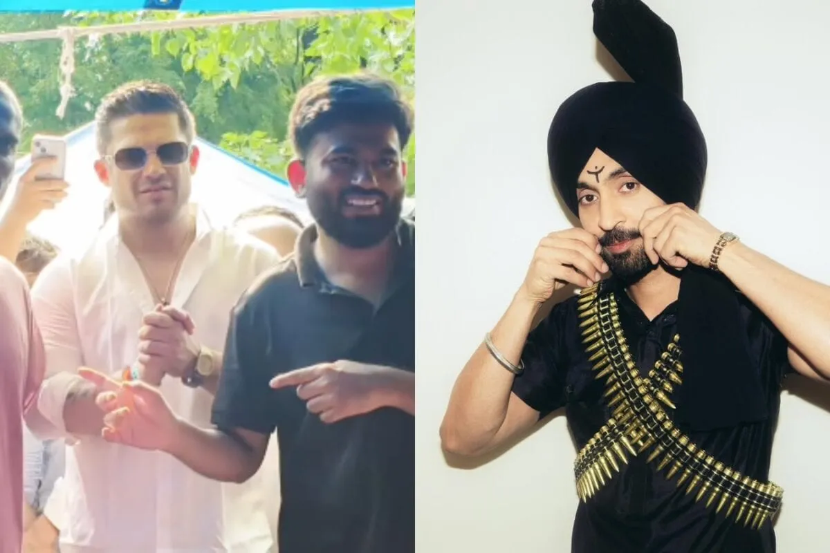 Abhijeet Dipke making a statement, with a subtle nod to Diljit Dosanjh and the Jantar Mantar protest.