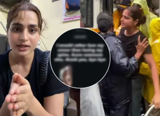 Ayesha Khan, the actress, making a determined statement.