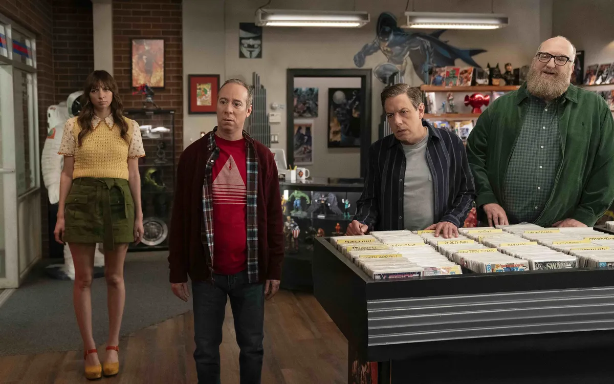 A graphic hinting at the Big Bang Theory spinoff with cast members.