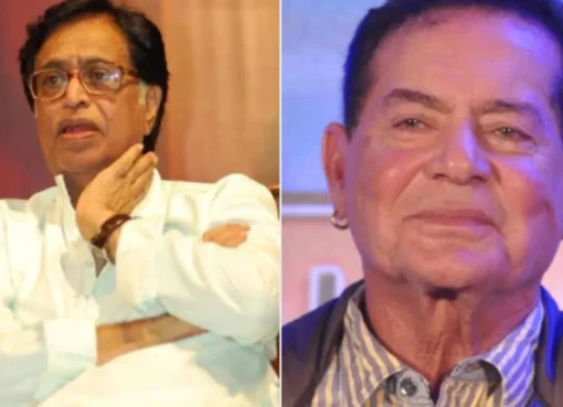 Photo of Pandit Hridaynath Mangeshkar and Salim Khan receiving awards.