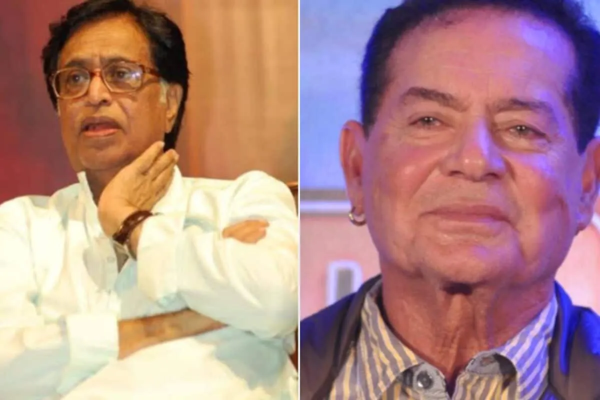 Photo of Pandit Hridaynath Mangeshkar and Salim Khan receiving awards.