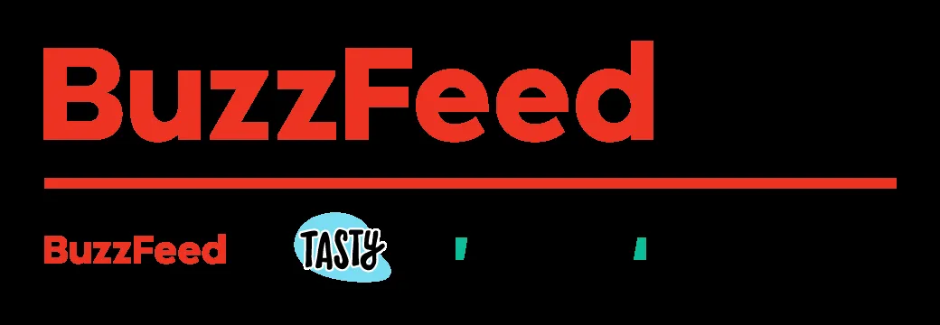 BuzzFeed logo with a red 'X' over it.
