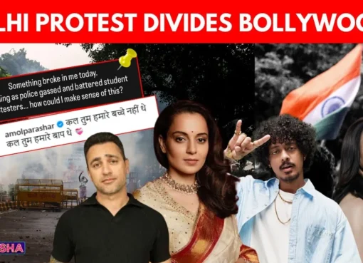 Protesters gathered at Jantar Mantar, Delhi.