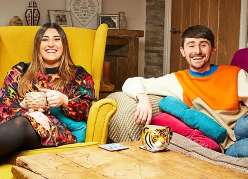 A bright, modern graphic showing Channel 4's new leadership structure with names Louisa Compton and Kiran Nataraja highlighted.