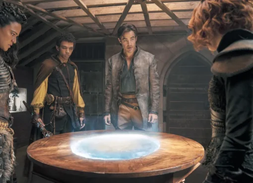 An image featuring characters from the Dungeons & Dragons: Honor Among Thieves movie, looking ready for adventure.