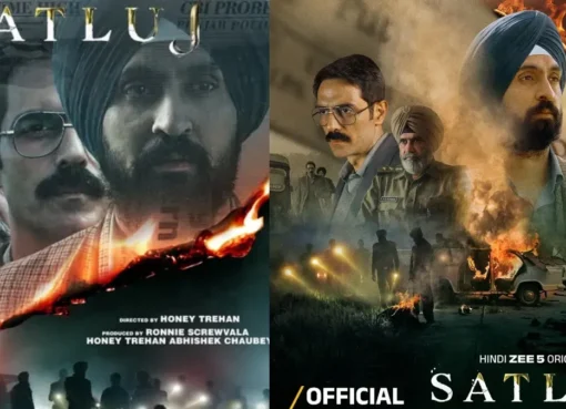 Diljit Dosanjh looking intense in a scene from his new movie, Satluj.