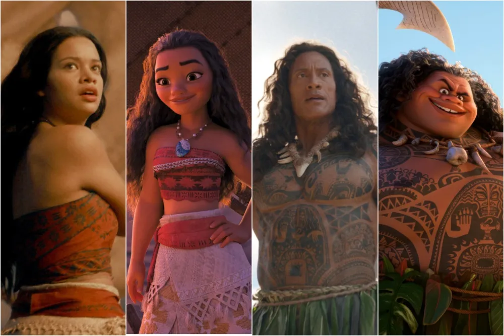 Catherine Laga'aia as Moana in the live-action film poster.