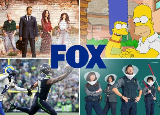 Fox network logo with fall-themed decorations