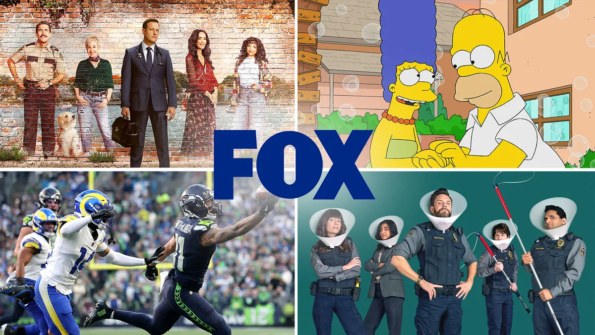 Fox network logo with fall-themed decorations