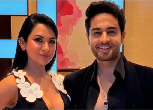 Gaurav Khanna and Akanksha Chamola in a serious moment