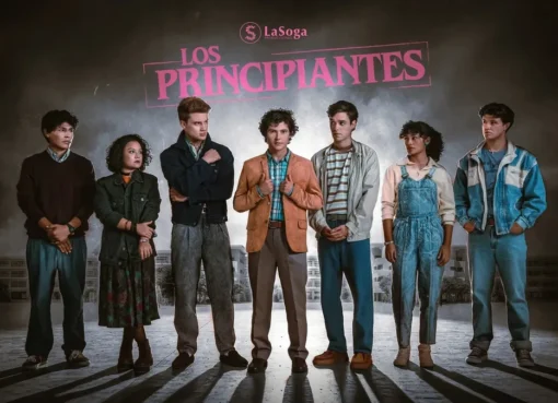 First look images from the set of 'Los Principiantes' in 1980s Lima, Peru.