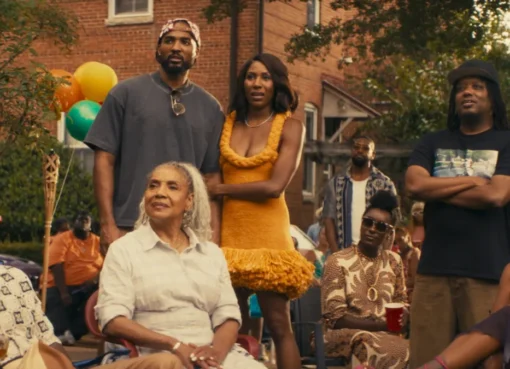 Screenshot of the Diarra From Detroit Season 2 trailer showing characters in intense situations.
