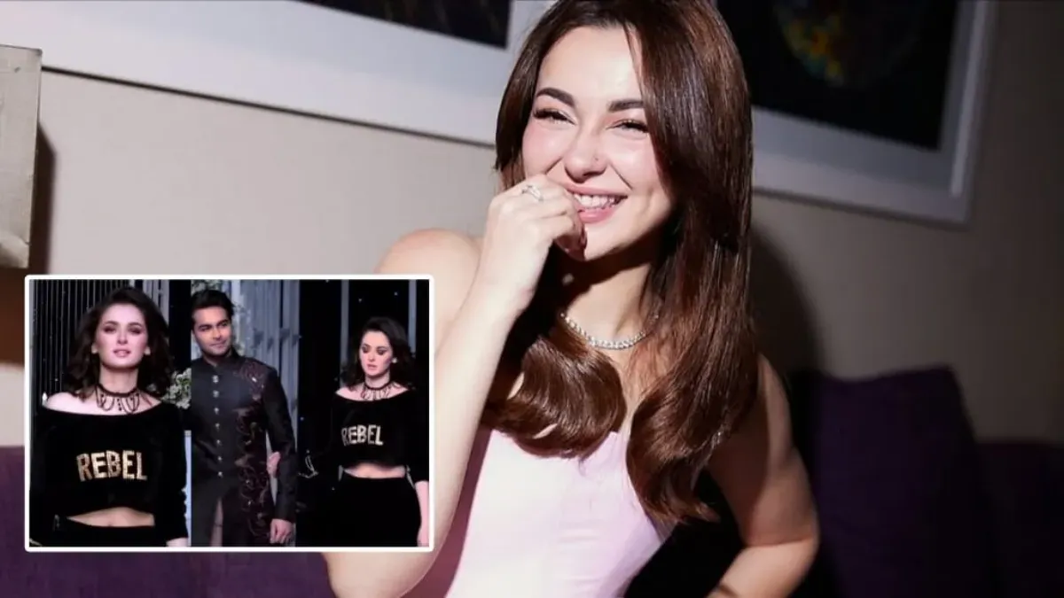 Hania Aamir and Asim Azhar on a past fashion runway.