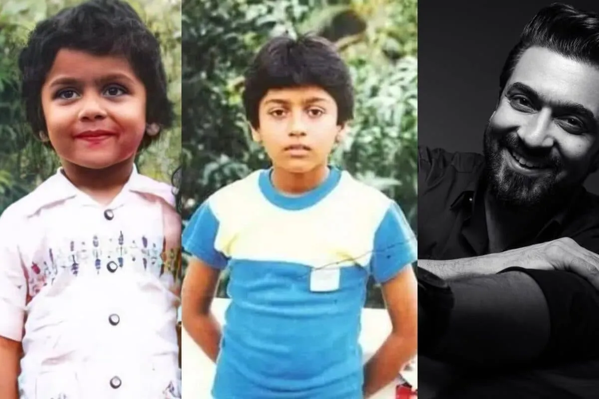 A nostalgic photo of Tamil actor Suriya smiling during his early acting days.