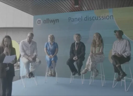 A panel of industry leaders speaking at the Karlovy Vary International Film Festival.