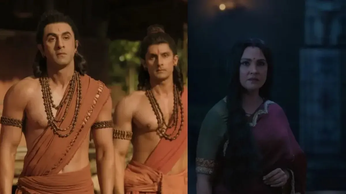 Lara Dutta in a modern-looking saree in the Ramayana trailer.
