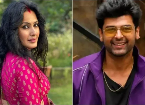 Kamya Punjabi and Kushal Tandon smiling in separate images.