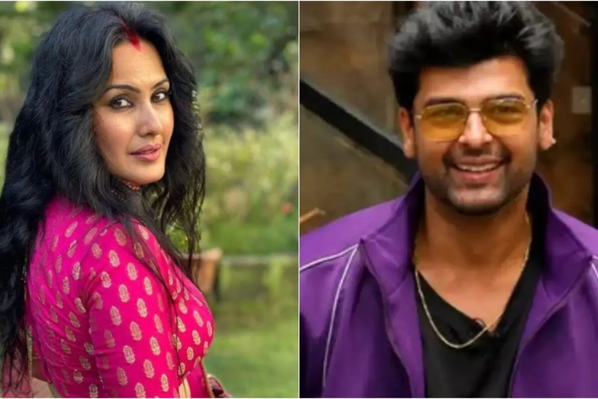 Kamya Punjabi and Kushal Tandon smiling in separate images.