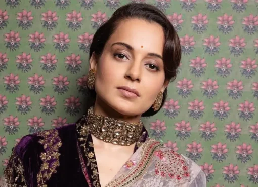 Kangana Ranaut looking intense during an interview