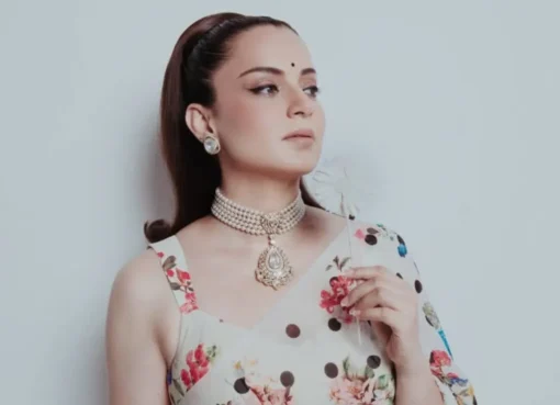 Kangana Ranaut looking confident during a press event for Lock Upp.